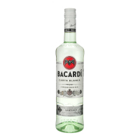 Bacardi white rum      Cuba.       37.5vol.     70cl 