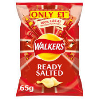 Walkers Ready Salted Crisps £1 PMP 65g