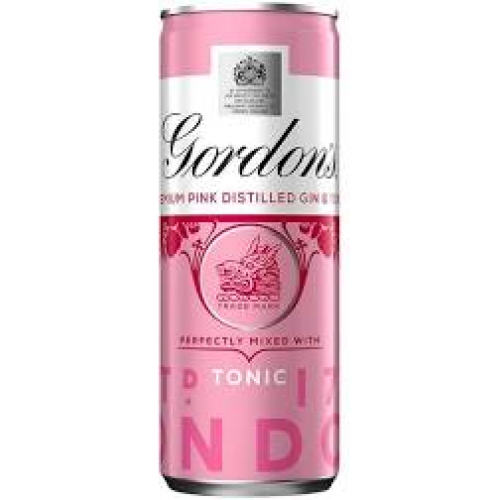 Gordon's Pink Gin & Tonic  Abv 5% 250ml