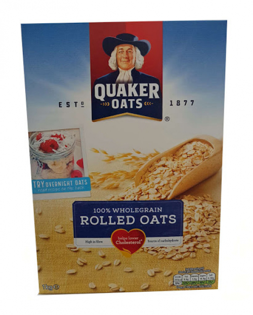 quaker 100%wholegrain rolled oats         1kg