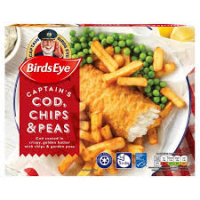 Birds Eye Cod, Chips & Peas Dinner Frozen 395g