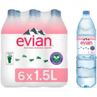 Evian Natural Mineral Water 6X1.5Ltr
