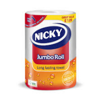 Nicky Jumbo Roll Long Lasting Towel 200Sheets 
