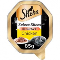 Sheba Select Slices with Chicken in Gravy Wet Cat Food Trays 85g