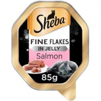 Sheba Tray Pieces Jelly With Salmon 85G