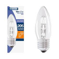 Status 18w=23w Clear Candle Bulb Halogen 205 lumen
