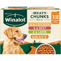 Winalot Dog Food Pouches Mixed In Gravy 12 x 100 g PM
