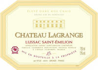 chateau lagrange lussac saint-emilion  france  13%vol   750ml