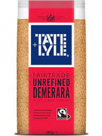 tate lyle unrefined denerara pure cane suger   500g