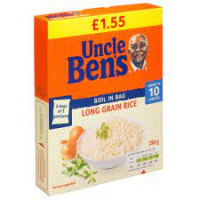 uncle bens long grain rice  boil in bag 2bag    250g