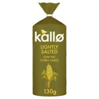 Kallo Lightly Salted Wholegrain Low Fat Corn Cake 