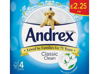 Andrex Classic Clean 4 Rolls P/M