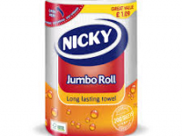 Nicky Jumbo Roll Long Lasting Towel 200Sheets 