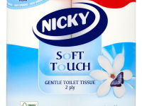 Nicky Soft Touch Gentle Toilet Tissue  2Ply 4 Rolls P/M