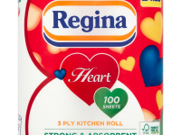 Regina Heart 3 Ply Kitchen Roll 100 Sheets P/M