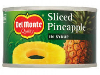 del monte pineapple slices in syrup  235g