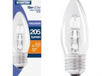 Status 18w=23w Clear Candle Bulb Halogen 205 lumen