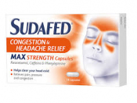 Sudafed  Congestion&Headache Rel 16 capsules
