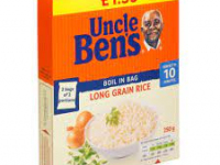 uncle bens long grain rice  boil in bag 2bag    250g