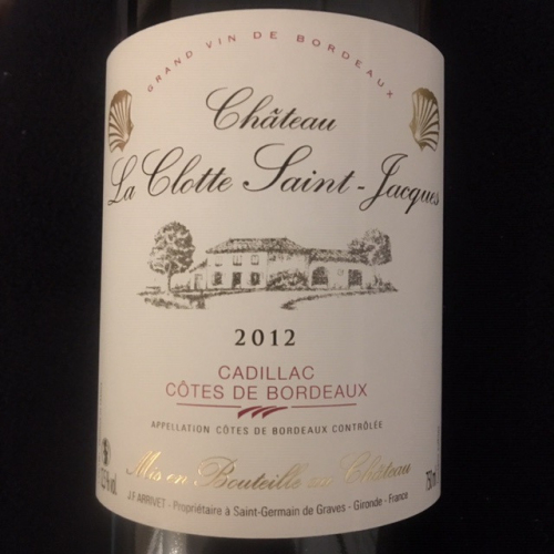 Chateau la Clotte Saint Jacques France  13.5%vol  750ml