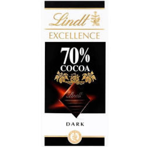 Lindt Excellence Dark 70% Cocoa Chocolate Bar 100G
