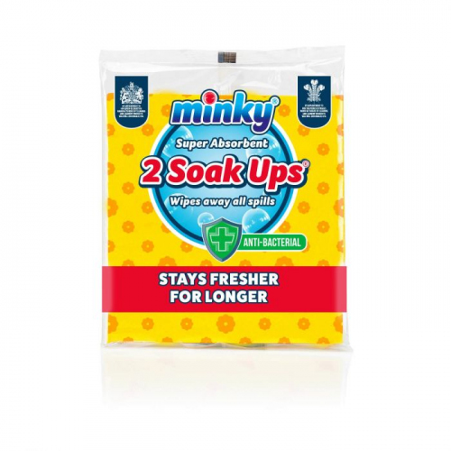 Minky Super Absorbent 2 Soak Ups Anti Bacterial