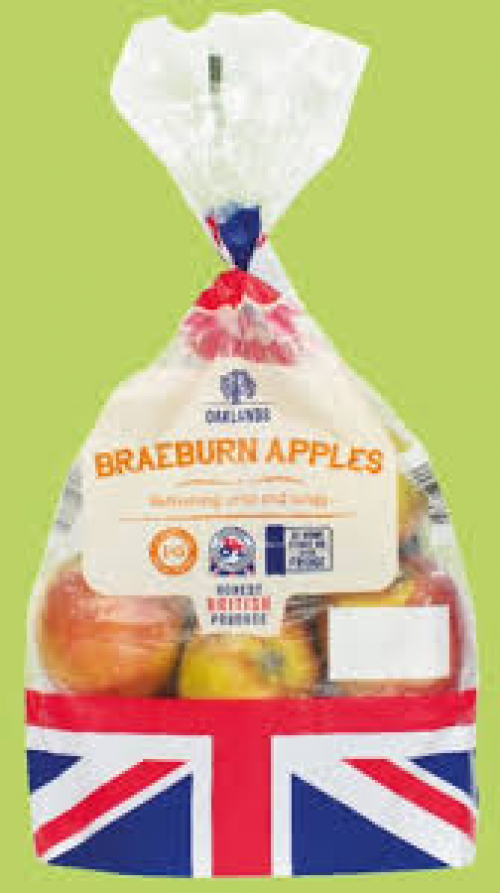 Oaklands Braeburn Apples 5 Pack, 0.50 pennies each
