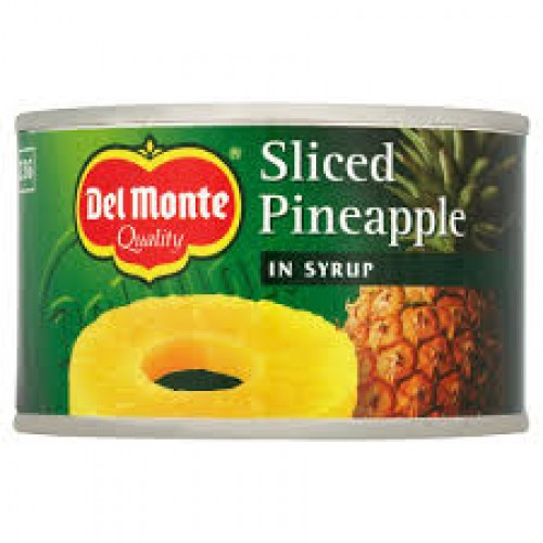 del monte pineapple slices in syrup  235g