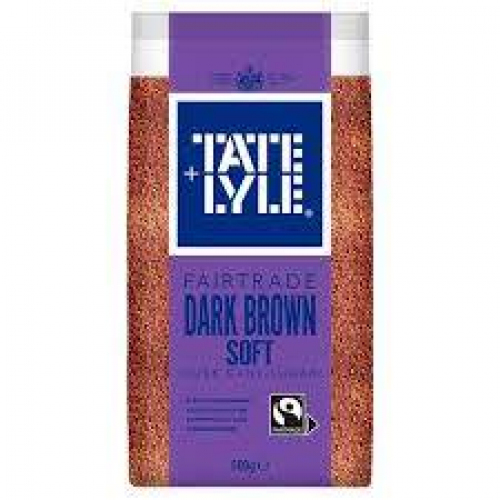tate lyle dark brown soft pure can sugar  500g  