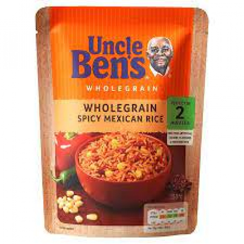 uncle bens wholegrains spicy  mexican  microwave 2mins