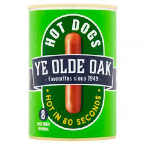 Ye Olde Oak 8 Hot Dogs in Brine 400g PM